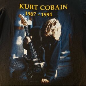 Vintage Kurt Cobain Single Stitch Unisex T Shirt Size Med The Maxx Rock